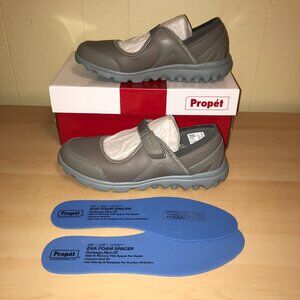 Women's Propet Onalee Mary Jane Sneaker Shoes (WAA003P) Grey-Size 11- AA (Narrow